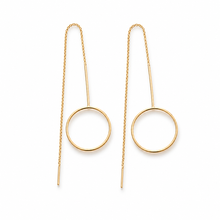 Load image into Gallery viewer, SE1052 Geometric Design 18K Gold Plated Thread Earrings