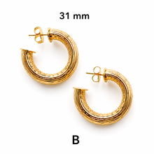 Load image into Gallery viewer, SE923 18K Gold Plated Hoops