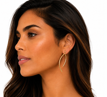 Load image into Gallery viewer, SE1027 "2 parts" 18K Gold Plated Earrings