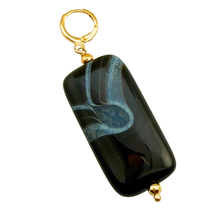 Load image into Gallery viewer, PD-AG Pendant with a slice of Agate in a Huggie charm