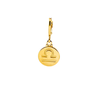 PDZ   Zodiac 18K Gold Plated Huggie Pendant