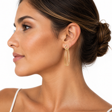 Load image into Gallery viewer, SE1060 Double wire 18K Gold Plated Earrings