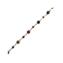 Load image into Gallery viewer, SA002(MT) Multi evil eye Ankle Bracelet