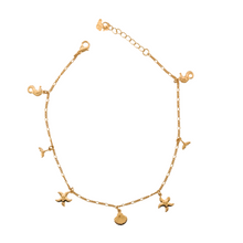 Load image into Gallery viewer, SA003 &quot;Sealife&quot; 18K Gold Plated Ankle Bracelet