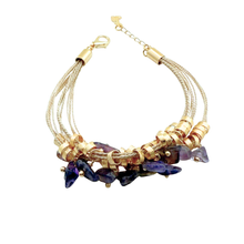 Load image into Gallery viewer, SB153AM Natural Fiber Bracelet with Amethyst Stones