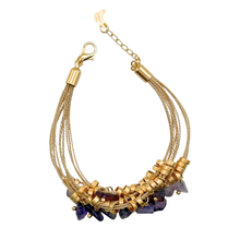 Load image into Gallery viewer, SB153AM Natural Fiber Bracelet with Amethyst Stones