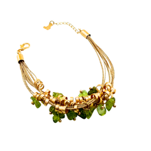 Load image into Gallery viewer, SB153PD Natural Fiber Bracelet with Peridot Stones