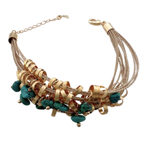 Load image into Gallery viewer, SB153TQ Natural Fiber Bracelet with Turquoise