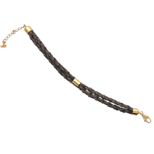 Load image into Gallery viewer, SB251 Brown Braided Leather Bracelet