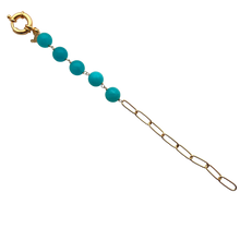 Load image into Gallery viewer, SB252AZ 18K Gold Plated Bracelet with Amazonite Stones