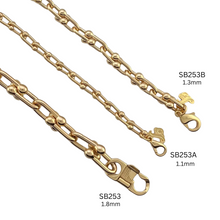 Load image into Gallery viewer, SB253B 18K  Gold Plated  medium link bracelet