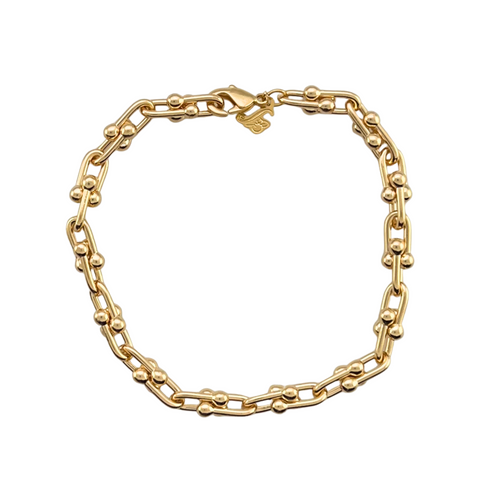 SB253B 18K  Gold Plated  medium link bracelet