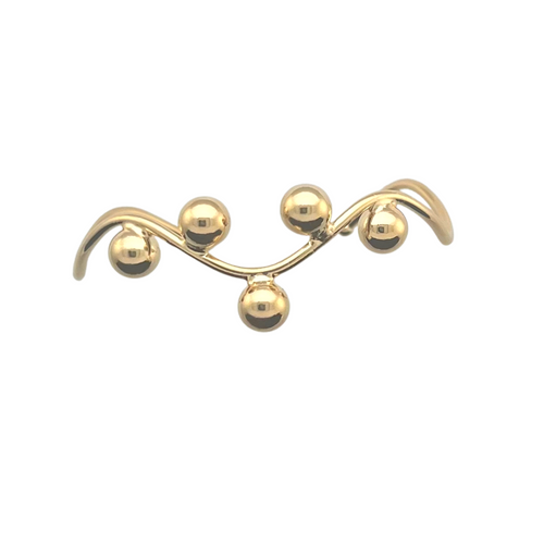 SB262 18K Gold Plated Wavy Bracelet with balls