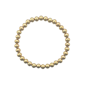 SB265C 6mm stretch 18K Gold Plated Bracelet