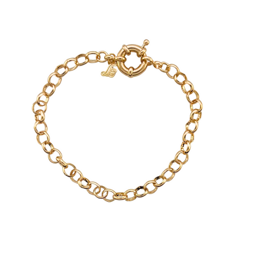 SB271 18K Gold plated Portuguese Traditional chain Bracelet