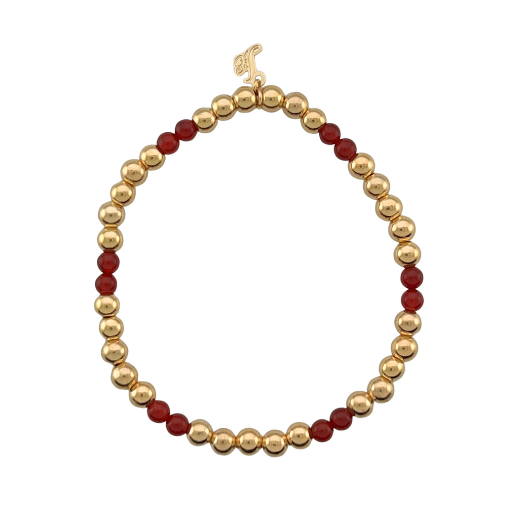 SB275AG Agate stones with 18K Gold Plated  Bracelet