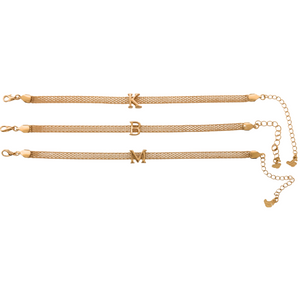 SB300 Initials 18K Gold Plated Bracelets