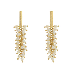 SE085FP 18k Gold Plated Earrings with Fresh Water Pearls