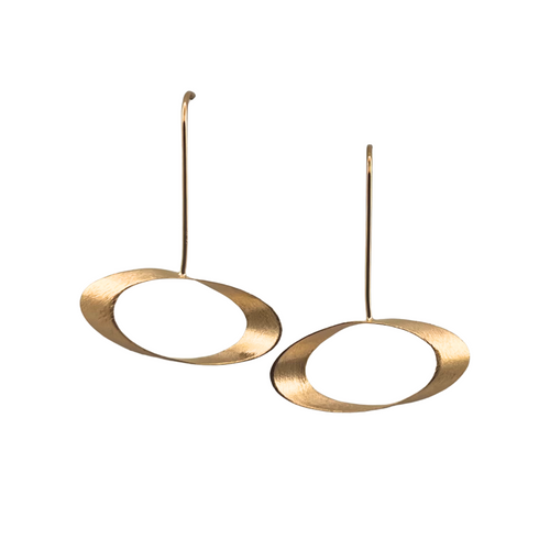 SE1002B 18K Gold Plated long hook Earrings