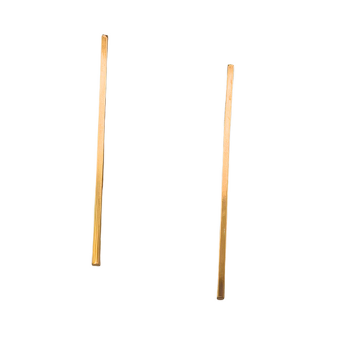 SE1003A 18K Gold Plated shiny long pin Earrings