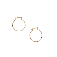 Load image into Gallery viewer, SE1007A &quot;wavy&quot; 18K Gold Plated hoop