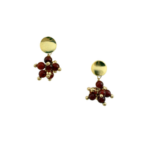Load image into Gallery viewer, SE1023AG 18K Gold Plated Earrings with agate stones