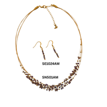 Load image into Gallery viewer, SN501AM Hand woven Necklace with mini Amethyst stones