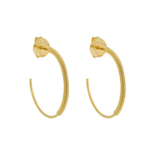 Load image into Gallery viewer, SE648MD 18k Gold Plated Hoops