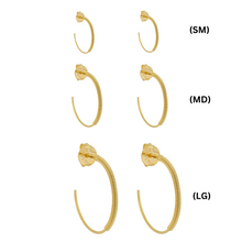 Load image into Gallery viewer, SE648SM 18 K Gold Plated Hoops