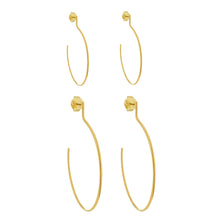 Load image into Gallery viewer, SE705SM 18k Gold Plated Hoop Earrings