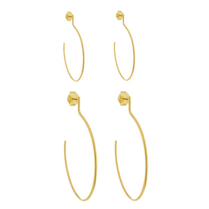 SE705SM 18k Gold Plated Hoop Earrings