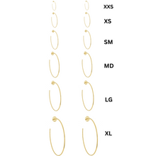 Load image into Gallery viewer, SE706XXS 18k Gold Plated Hoops