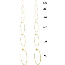 Load image into Gallery viewer, SE706XL 18k Gold Plated Hoops