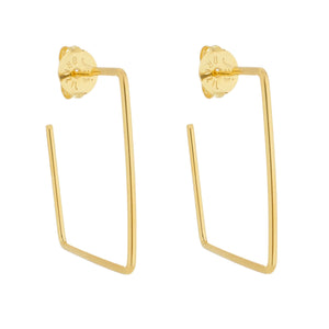 SE708LG 18k Gold Plated Hoop Earrings