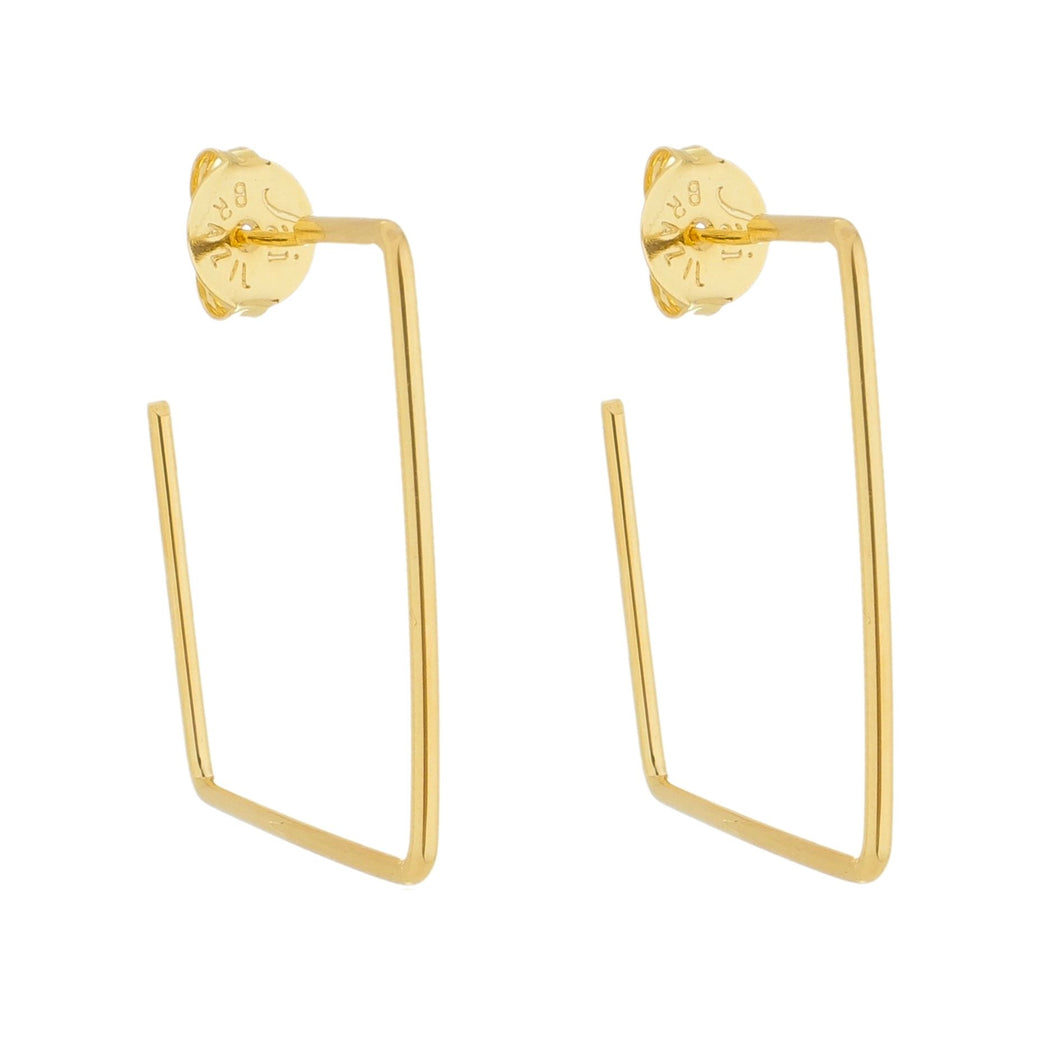 SE708LG 18k Gold Plated Hoop Earrings