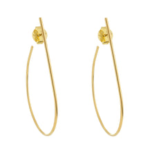 Load image into Gallery viewer, SE709LG-teardrop-hoop-earrings