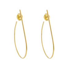 Load image into Gallery viewer, SE709MD-teardrop-hoop-earrings