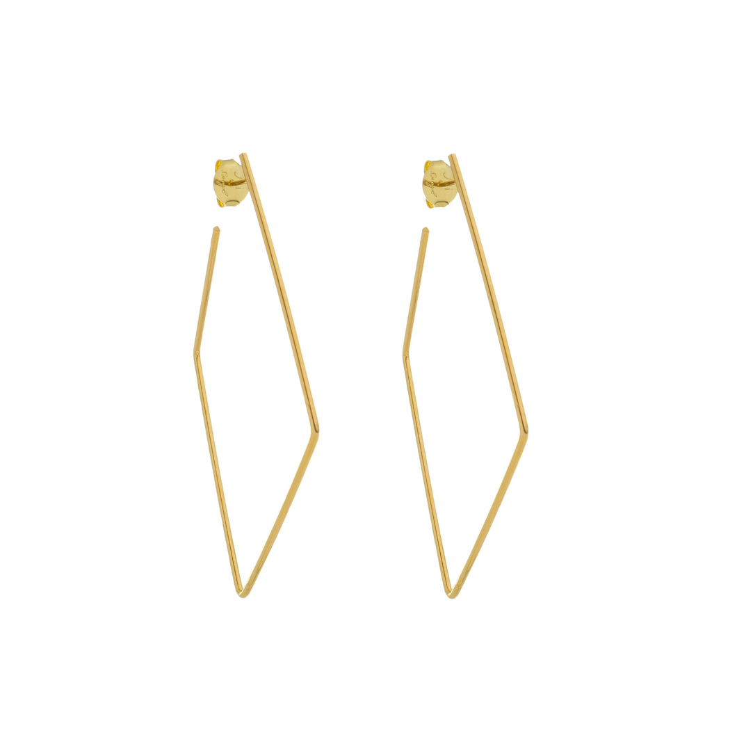 SE712SM 18k Gold Plated Hoop Earrings