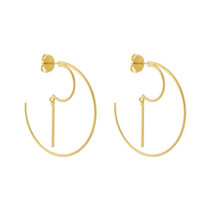 SE728 18k Gold Plated Hoop Earrings