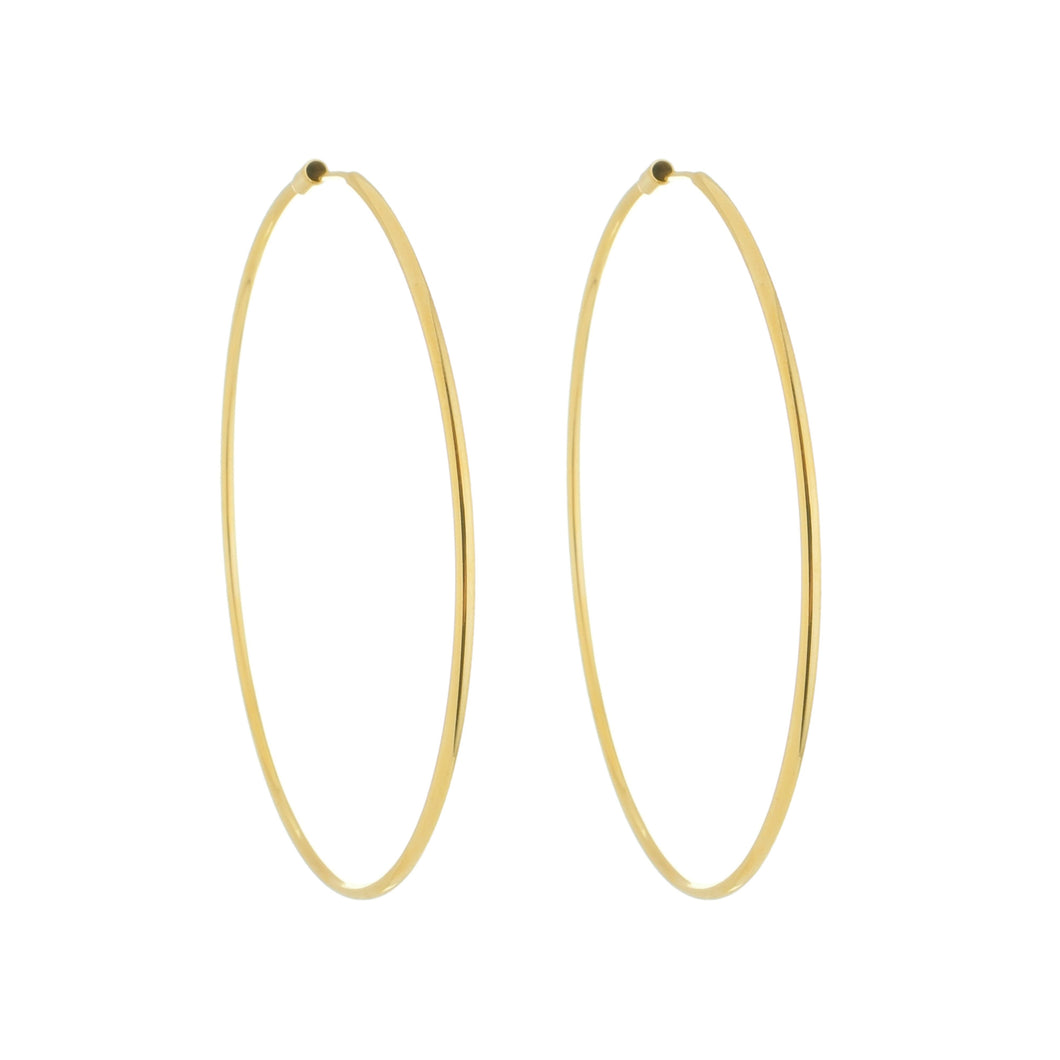 SE731LG 18k Gold Plated Endless Hoops