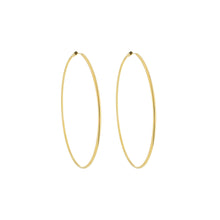Load image into Gallery viewer, SE731SM 18k Gold Plated Endless Hoops