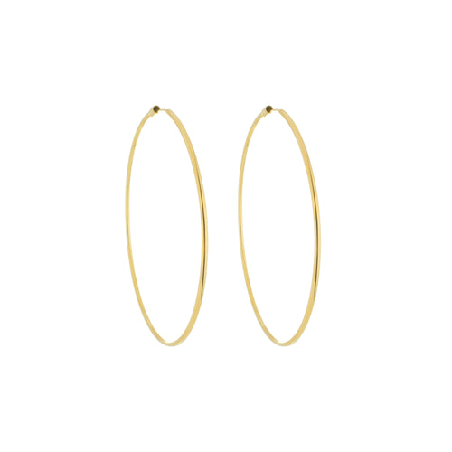 SE731SM 18k Gold Plated Endless Hoops