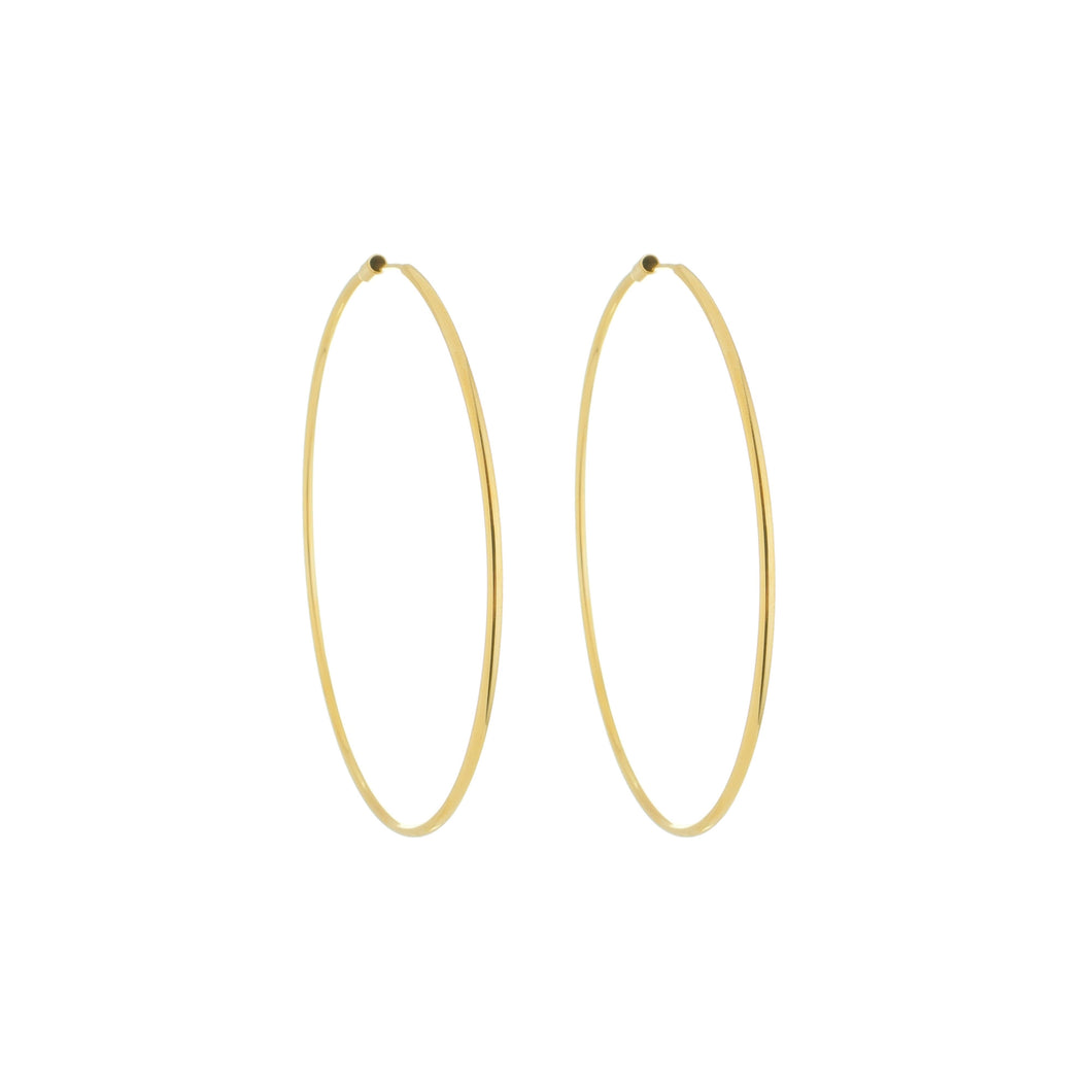 SE731SM 18k Gold Plated Endless Hoops