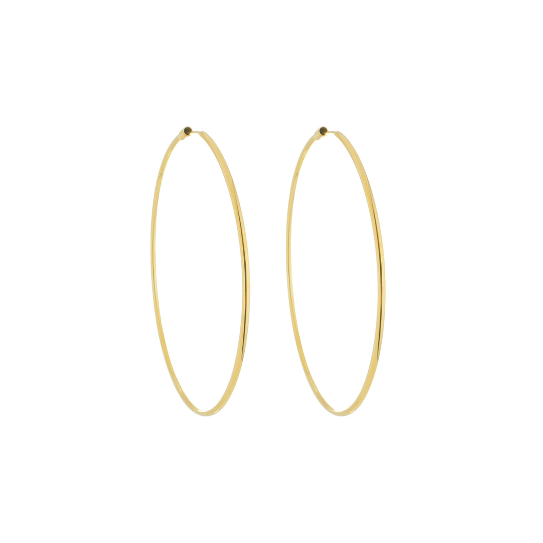 SE731SM 18k Gold Plated Endless Hoops