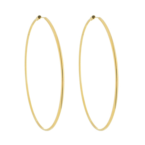 SE731XL 18k Gold Plated Endless Hoops