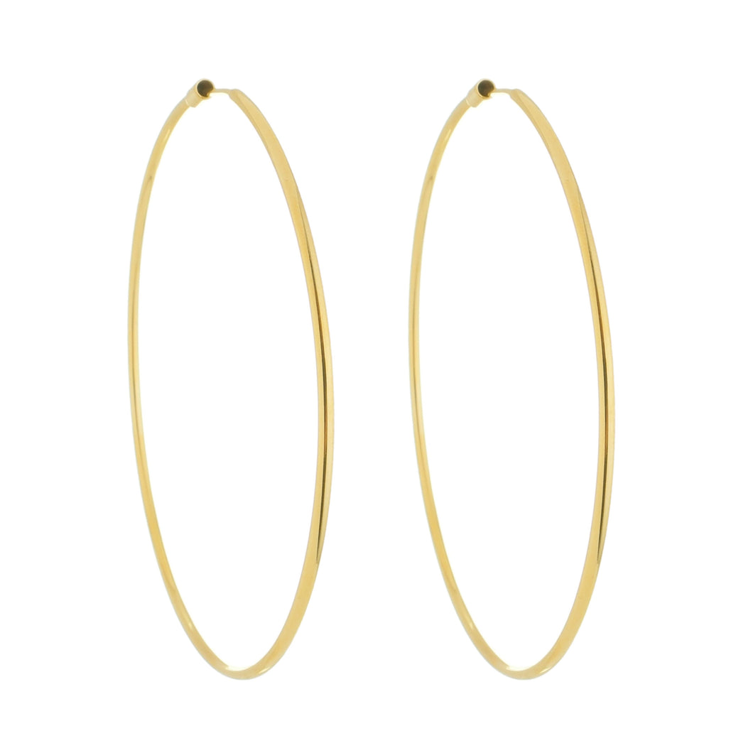 SE731XL 18k Gold Plated Endless Hoops
