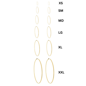 SE731LG 18k Gold Plated Endless Hoops