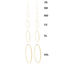 Load image into Gallery viewer, SE731MD 18k Gold Plated Endless Hoops