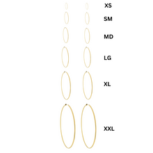 Load image into Gallery viewer, SE731SM 18k Gold Plated Endless Hoops