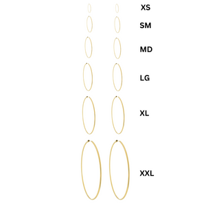 SE731SM 18k Gold Plated Endless Hoops